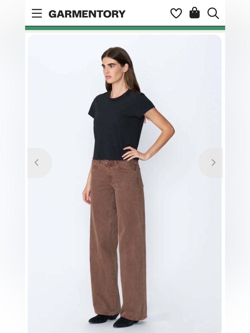 SLVRLAKE Mica Wide-Leg Jeans in Brown size 30 - Picture 2 of 10